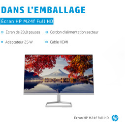 Écran 23,8" Full HD HP M24f (2D9K0AS)