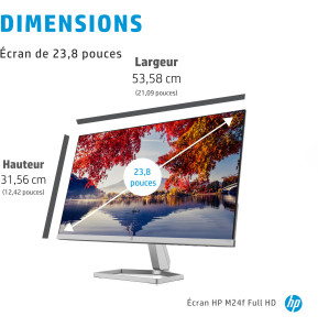 Écran 23,8" Full HD HP M24f (2D9K0AS)