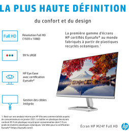 Écran 23,8" Full HD HP M24f (2D9K0AS)