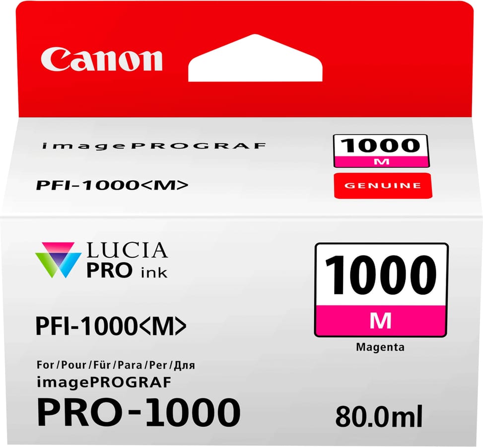 خرطوشة حبر Canon أصلية PFI-1000M أرجواني (0548C001AA) — صورة 1