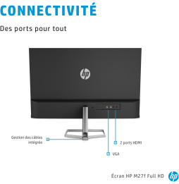 Écran 27" Full HD HP M27f (2G3D3AS)