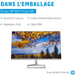 Écran 27" Full HD HP M27f (2G3D3AS)