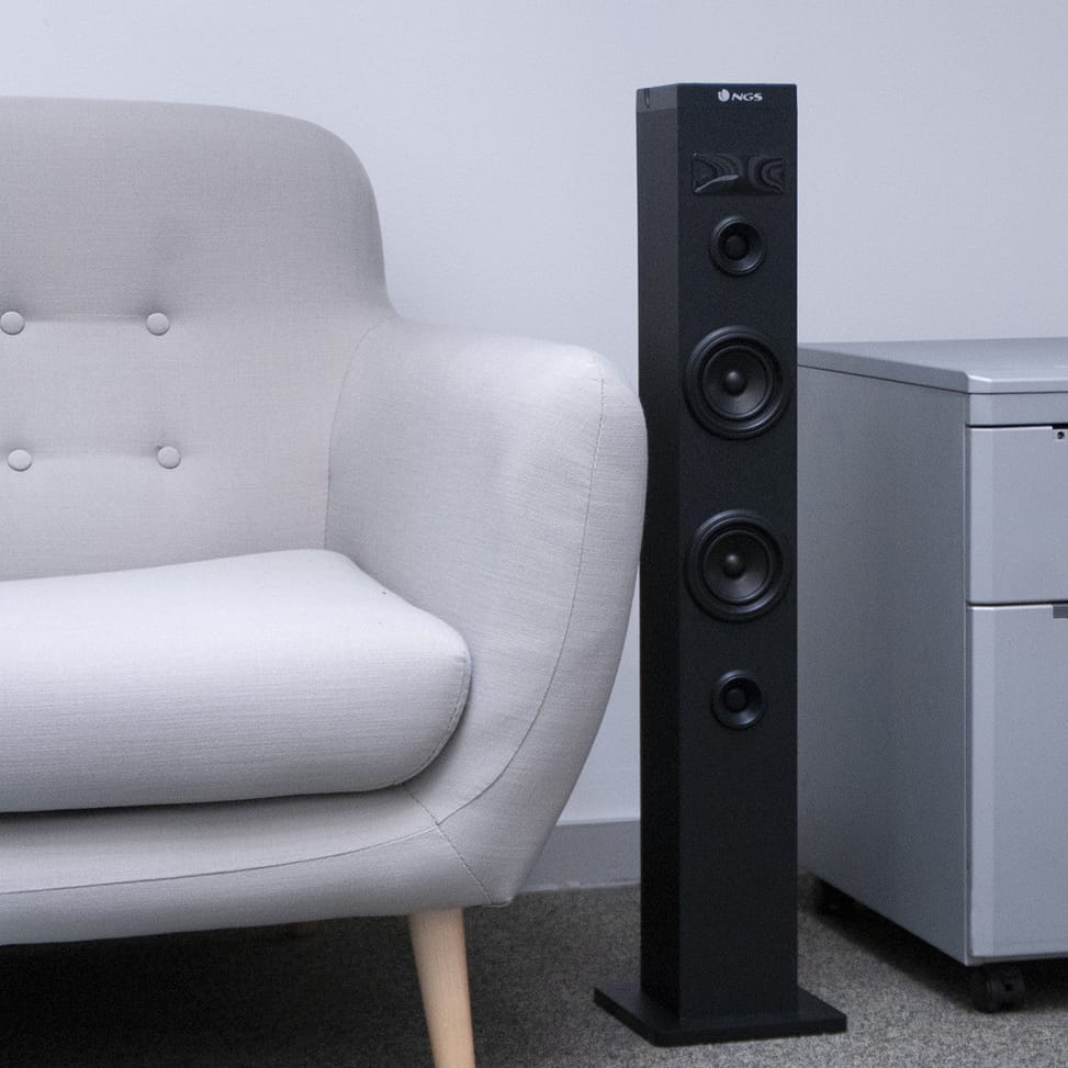 NGS TOWER SPEAKER- REMOTE C.- BT/USB/OPTICAL/STEREO OUTPUT 50W (SKYCHARM)