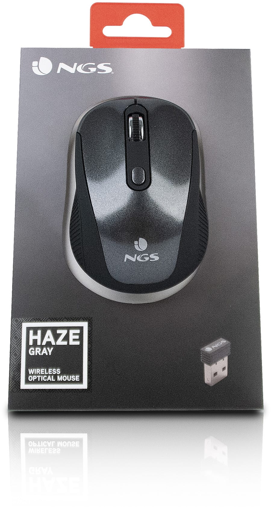 NGS 2.4GhZ WIRELESS OPTICAL MOUSE NANO RECEIVER- 800/1600 DPI (HAZE)
