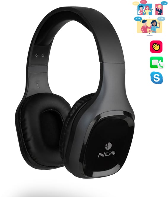 Casque Bluetooth NGS Artica Sloth Black (ARTICASLOTHBLACK)