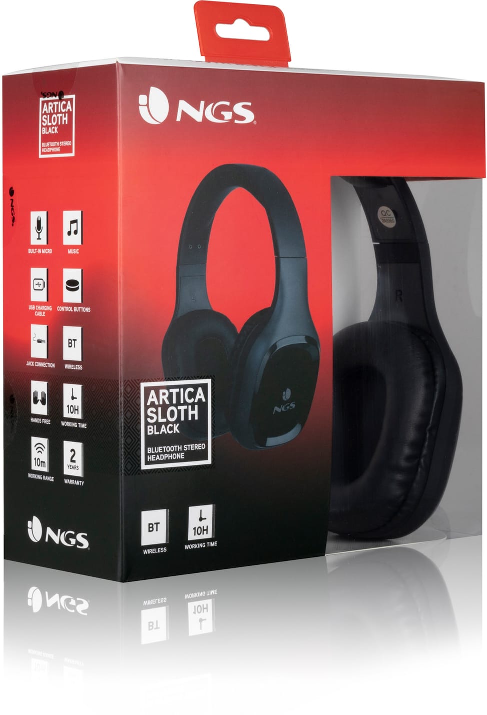 Casque NGS Artica Sloth Black avec technologie 5.0 bluetooth (ARTICASLOTHBLACK)