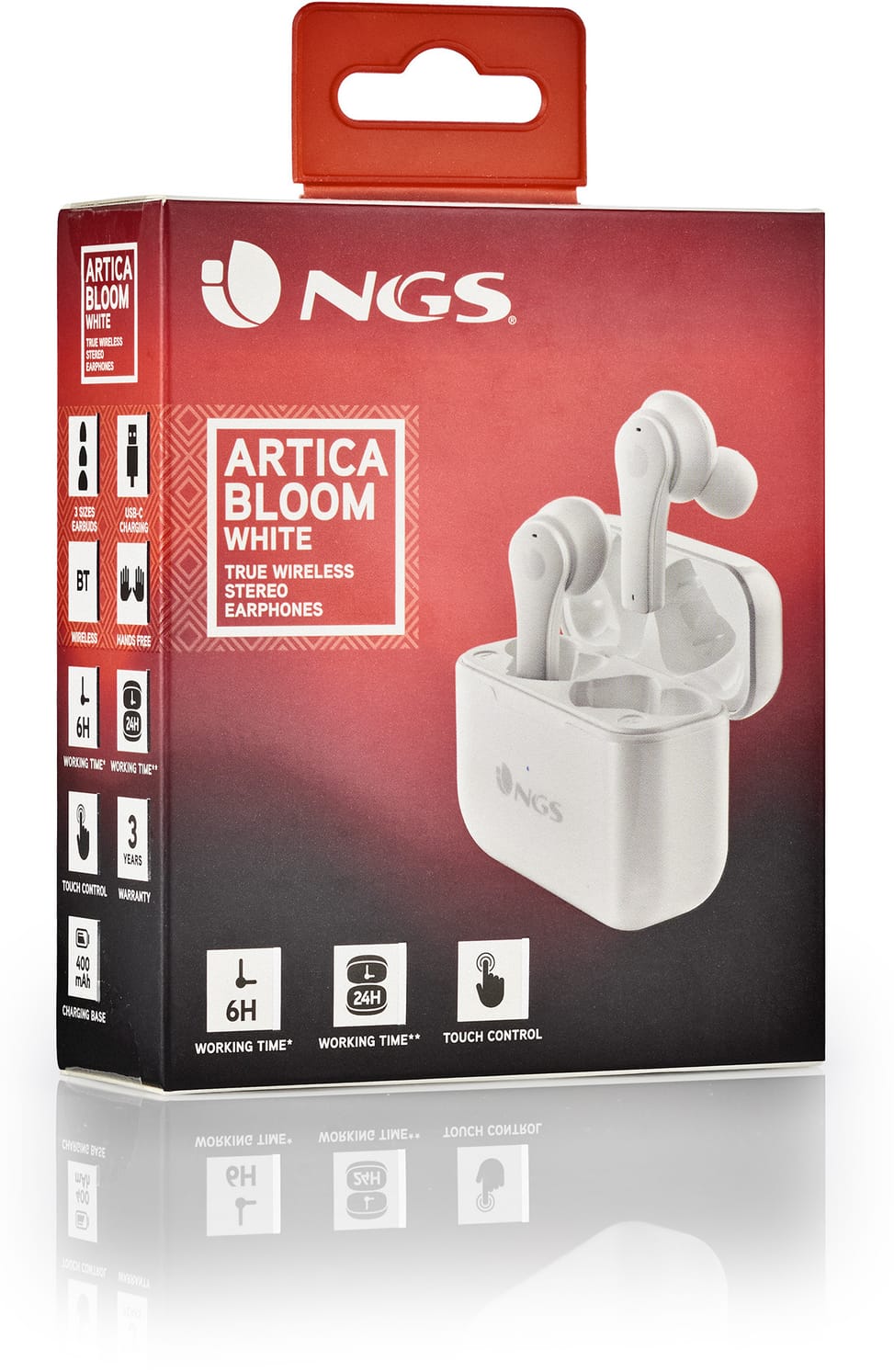 Écouteurs intra sans fil NGS Artica Bloom White (ARTICABLOOMWHITE)