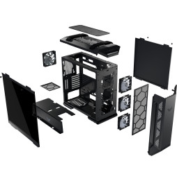 Boîtier PC ASUS TUF Gaming GT501 au format EATX avec panneau avant en métal panneau latéral en verre trempé  (90DC0012-B49000)