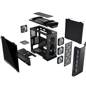 Boîtier PC ASUS TUF Gaming GT501 au format EATX avec panneau avant en métal panneau latéral en verre trempé  (90DC0012-B49000)