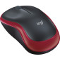 Souris Logitech sans fil M185 Rouge
