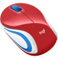 Logitech Wireless Mini Mouse M187 Rouge