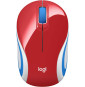 Logitech Wireless Mini Mouse M187 Rouge