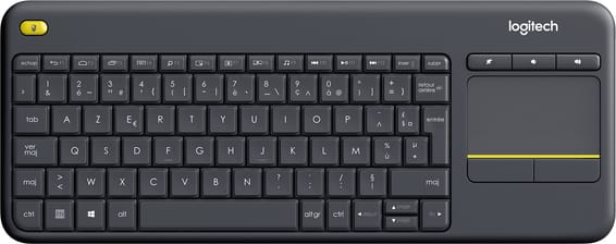 Clavier sans fil avec pavé tactile intégré Logitech K400 Plus (AZERTY, Français)