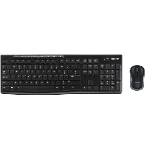 طقم لوحة مفاتيح وفأرة لاسلكي Logitech Wireless Desktop MK270 (AZERTY فرنسي)