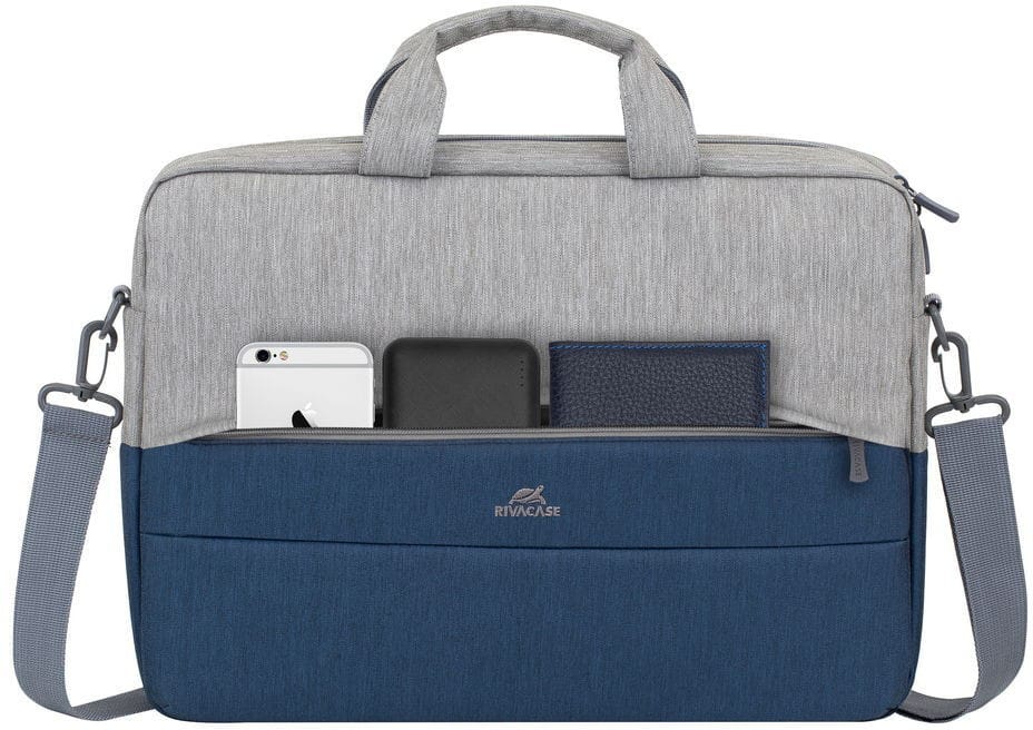 Sacoche Rivacase Prater 7532 Gris Bleu foncé pour ordinateurs portables 15,6" (RIVA 7532)