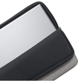 Housse Rivacase Suzuka 7703 Gris pour ordinateurs portables 13.3" et Macbook Pro 14 (7703 Grey)