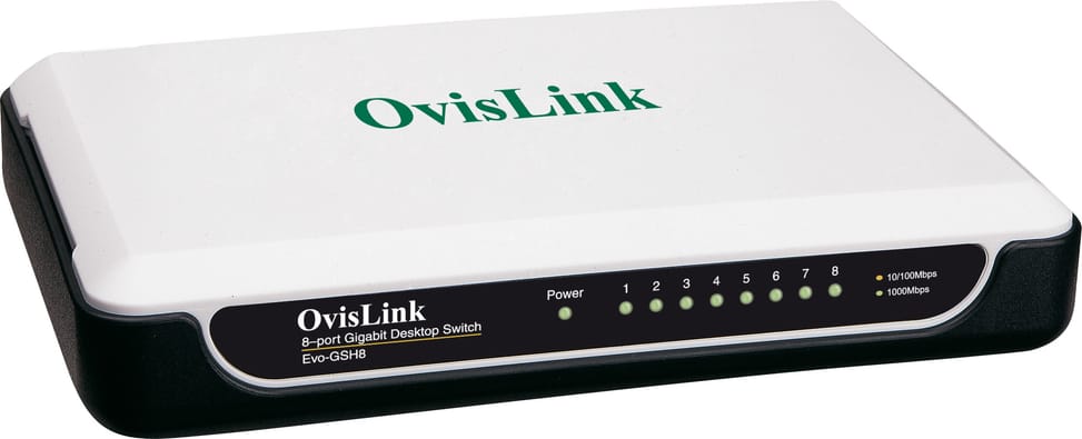 Switch Non Administrable OvisLink Gigabit Ethernet 8 ports RJ45 10/100/1000 Mbps — image 1