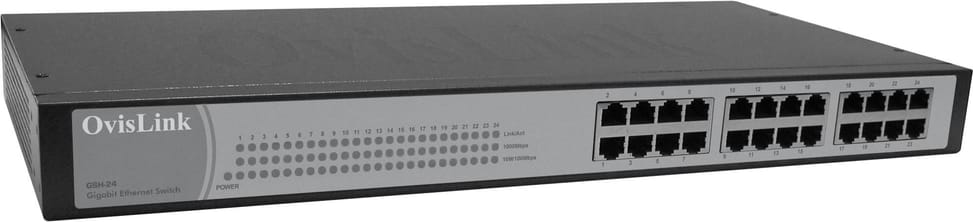 Switch Non Administrable OvisLink Gigabit Ethernet 24 ports RJ45 10/100/1000 Mbps — image 1
