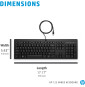 HP 125 Wired Keyboard-Anglais 12M (266C9AA)