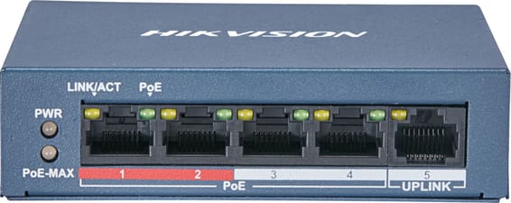 Switch Non Administrable HIKVISION 5 Ports 10/100 PoE (DS-3E0105P-E-M-B)