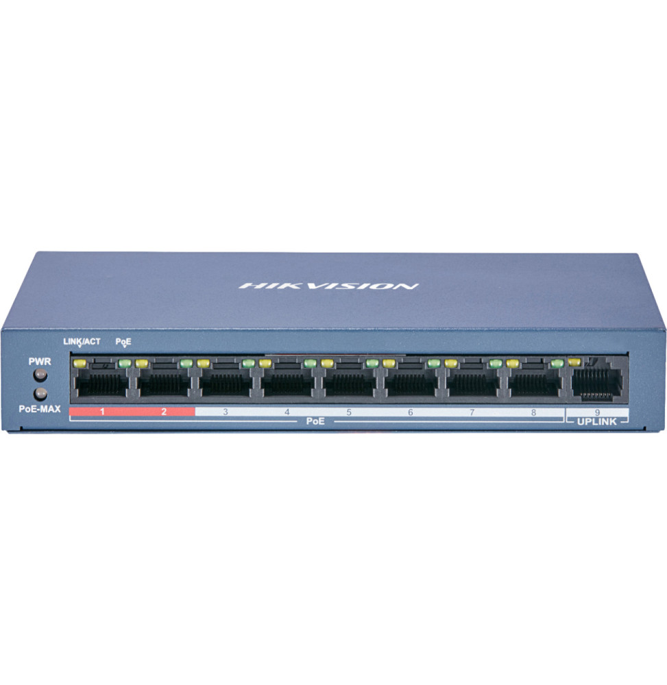 Switch Non Administrable HIKVISION 8 Ports Fast Ethernet 10/100 POE (DS-3E0109P-E-M-B)
