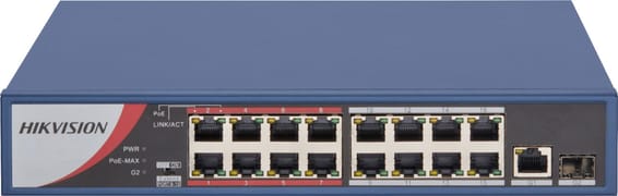 Switch Non Administrable HIKVISION 16 Ports Fast Ethernet 10/100 POE (DS-3E0318P-E-M-B)