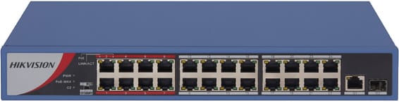 Switch Non Administrable HIKVISION 24 Ports Fast Ethernet 10/100 PoE (DS-3E0326P-E-M-B)