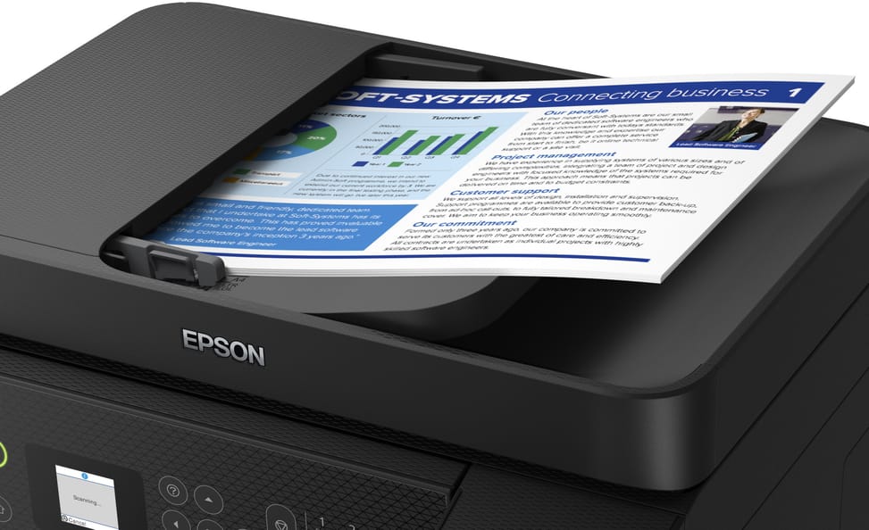 طابعة احترافية متعددة الوظائف بخزانات حبر قابلة لإعادة التعبئة Epson EcoTank L5290 (C11CJ65405) — صورة 5