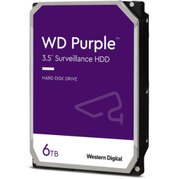 Disque dur interne 3.5" Western Digital Purple 6 To pour les systèmes de vidéosurveillance et de sécurité (WD62PURX)