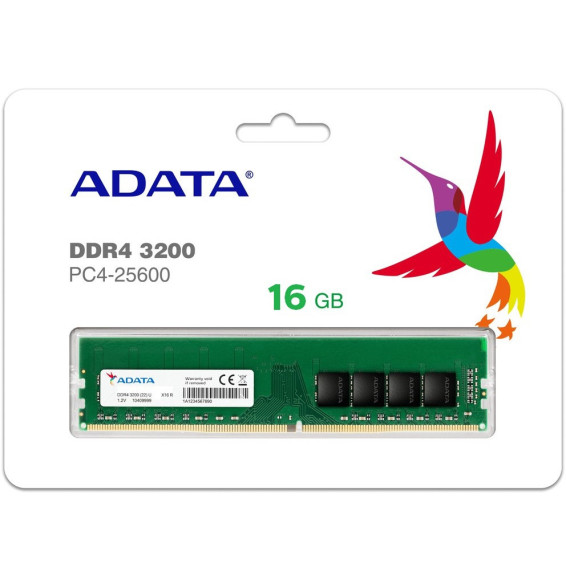 Barrette mémoire ADATA DDR4-3200 U-DIMM 16GB - PC bureau (AD4U320016G22-RGN)