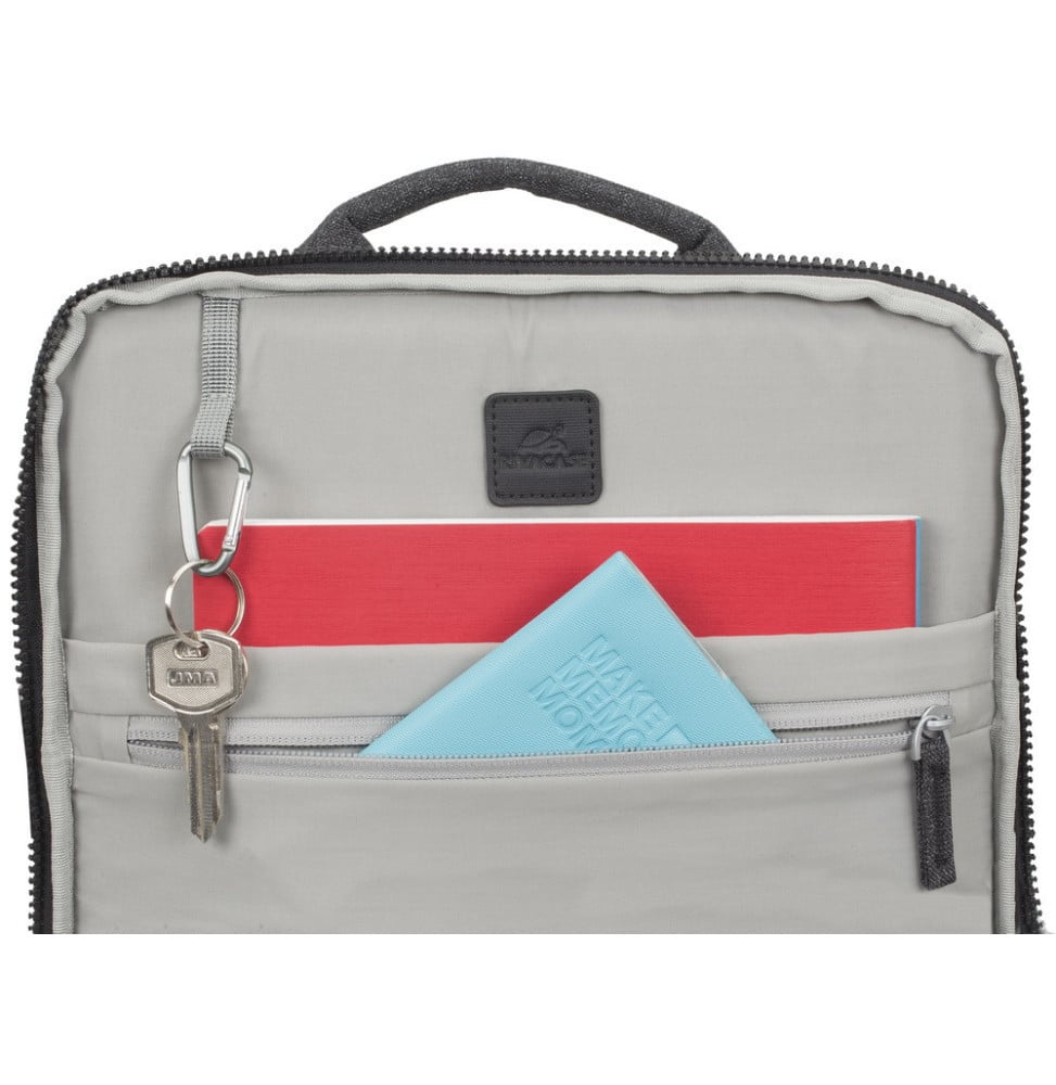 حقيبة ظهر Rivacase 8861 سوداء مُبرقشة للحواسيب المحمولة 15.6" (8861 black) — صورة 4
