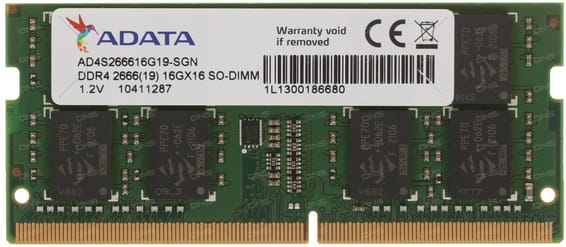 Barrette mémoire ADATA DDR4-2666 SO-DIMM 16GB - 512MX8 - PC Portable (AD4S266616G19)