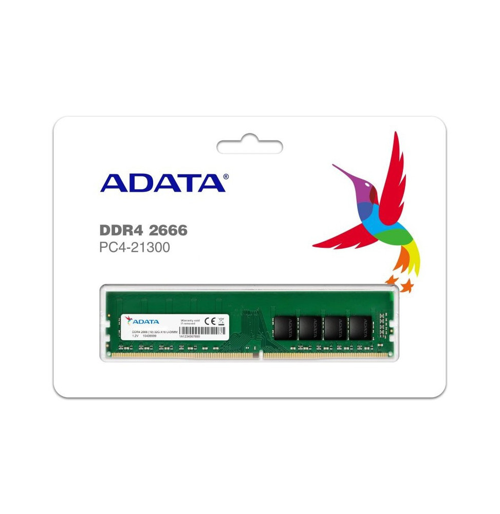 Barrette mémoire ADATA DDR4-2666 U-DIMM 16GB - 512MX8 (AD4U266616G19)
