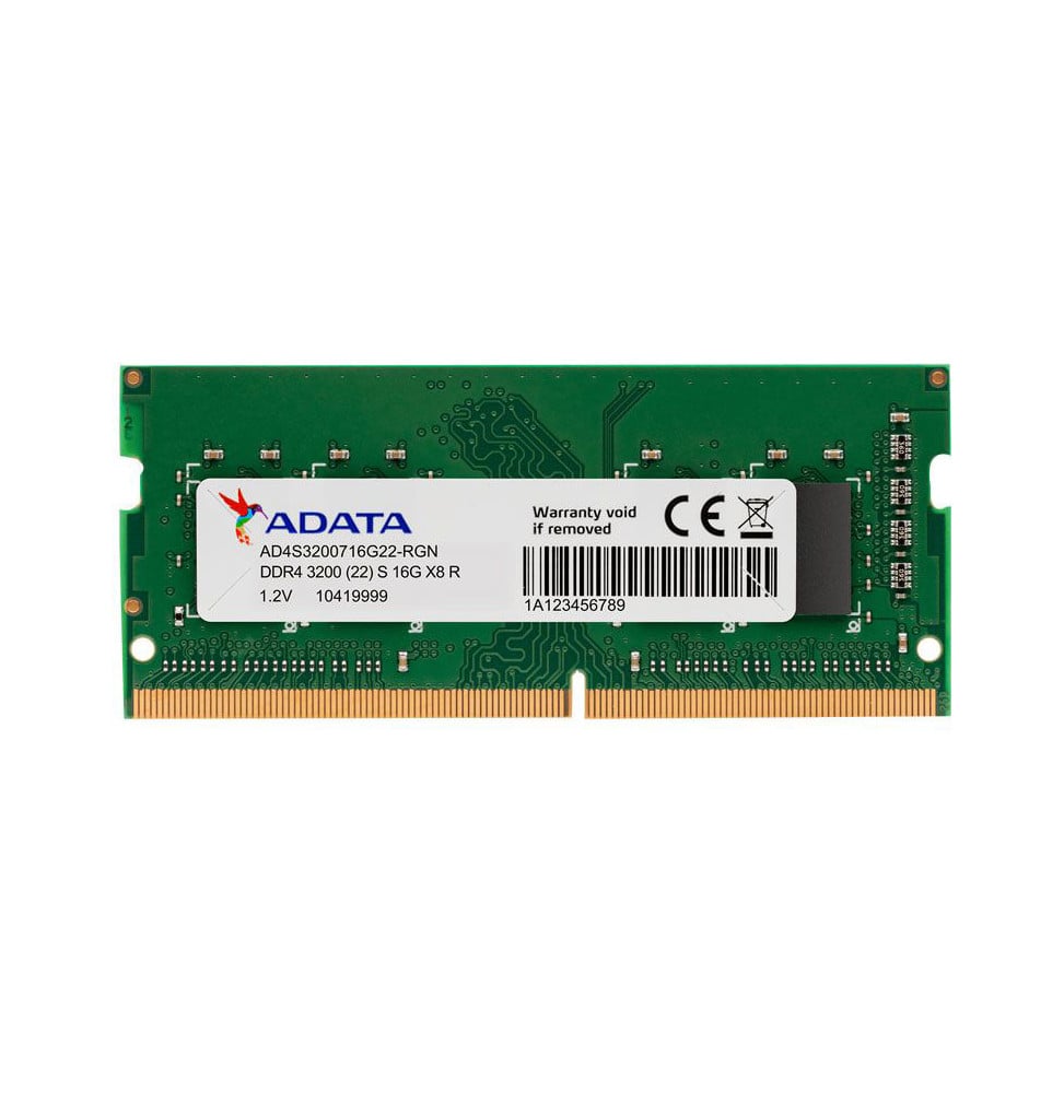 Barrette mémoire ADATA DDR4-3200 SO-DIMM 16GB (AD4S320016G22) Barrette mémoire ADATA DDR4-3200 SO-DIMM 16GB (AD4S320016G22)