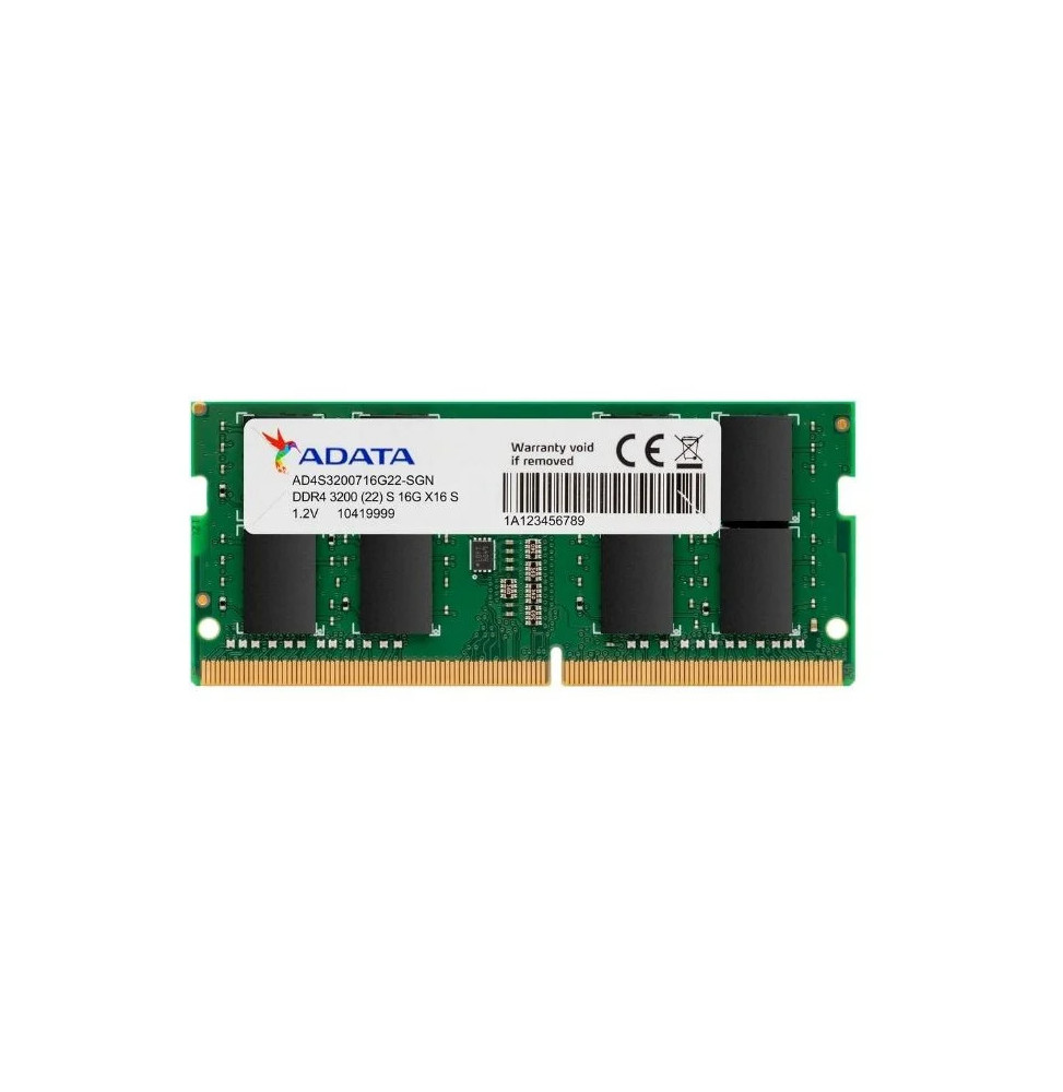 Barrette mémoire ADATA SO-DIMM 32GB DDR4 3200MHz - PC Portable  (AD4S320032G) prix Maroc