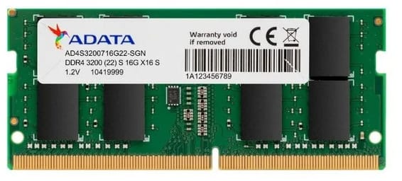 Barrette mémoire ADATA SO-DIMM 32GB DDR4 3200MHz  - PC Portable (AD4S320032G)