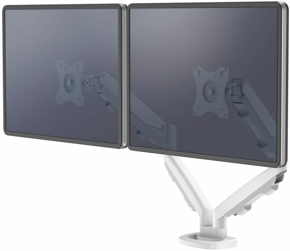 Bras porte-écrans double Fellowes Eppa™ Blanc