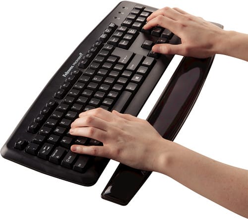 Repose-poignets clavier Fellowes Gel Crystal™ Noir (9112201)