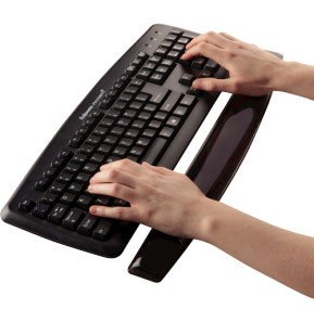 Repose-poignets clavier Fellowes Gel Crystal™ Noir (9112201)