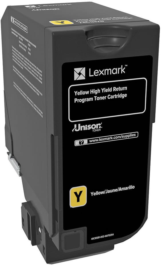 Lexmark CS/CX725 jaune - Cartouche de toner d'origine (74C5HY0)