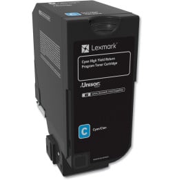 Lexmark CS/CX725 Cyan - Cartouche de toner d'origine (74C5HC0)