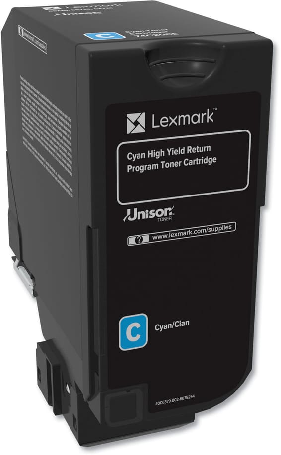 Lexmark CS/CX725 Cyan - Cartouche de toner d'origine (74C5HC0)