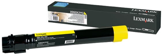 Lexmark X950/952/954 Jaune - Cartouche de toner d'origine (X950X2YG)