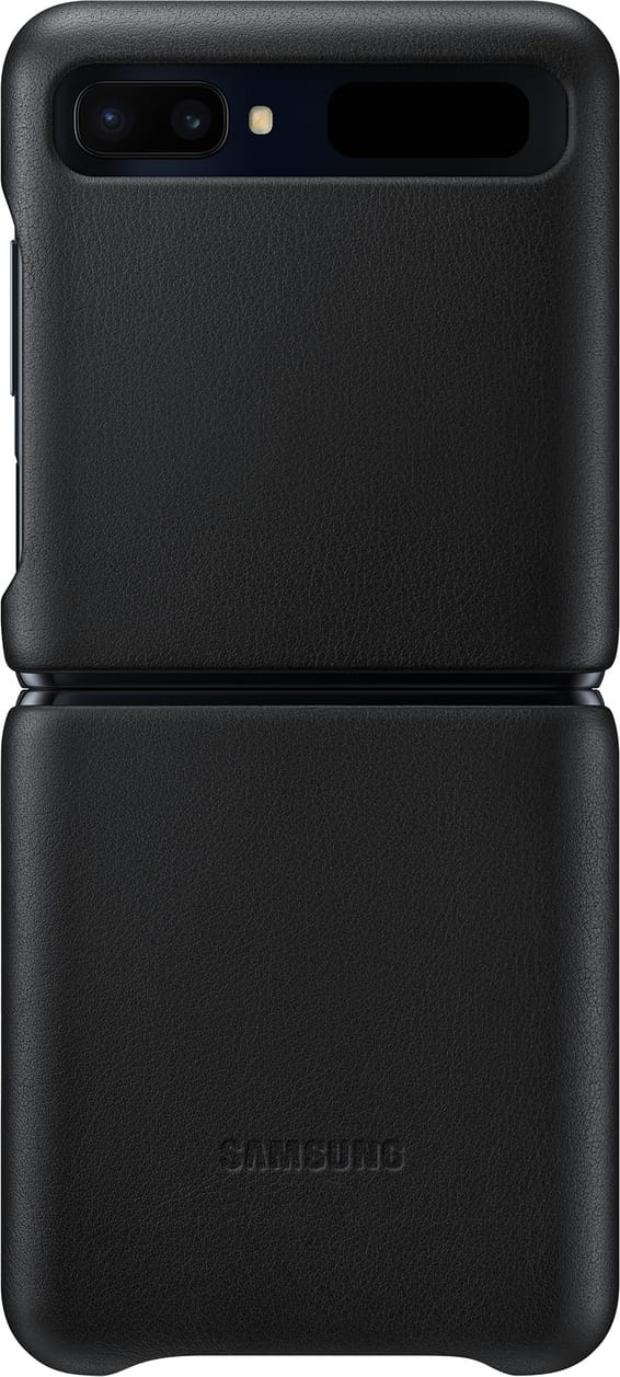 Étui Samsung en cuir Galaxy Z Flip noir (EF-VF700LBEGWW)