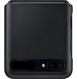 Étui Samsung en cuir Galaxy Z Flip noir  (EF-VF700LBEGWW)