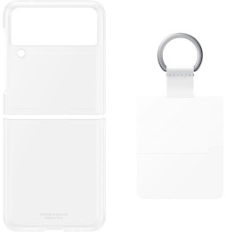 Coque Samsung transparente avec anneau pour Galaxy ZFlip3 (EF-QF711CTEGWW)