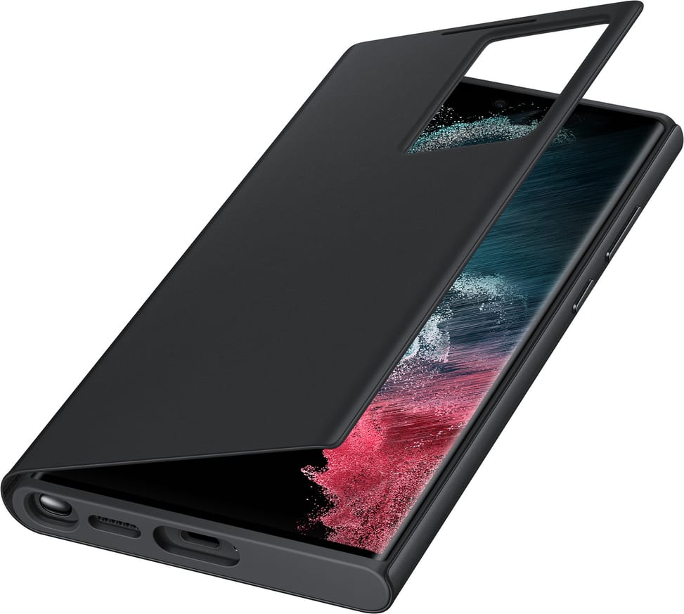Étui Smart Clear View pour Galaxy S22 Ultra Noir (EF-ZS908CBEGWW)