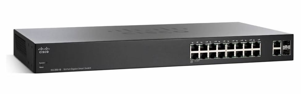 Swicth Cisco Small Business Administrable 16 ports Gigabit + 2 ports SFP Gigabit combiné — image 1