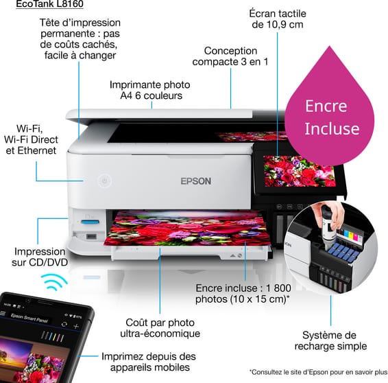 Epson EcoTank L8160 Imprimante photo (C11CJ20403)