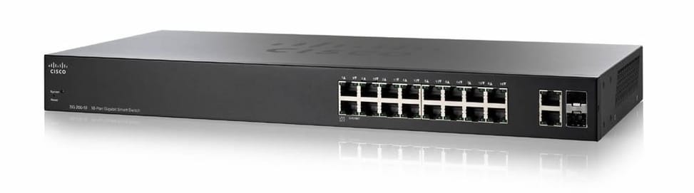 Swicth Cisco Small Business Administrable 16 ports Gigabit + 2 ports SFP Gigabit combiné — image 4